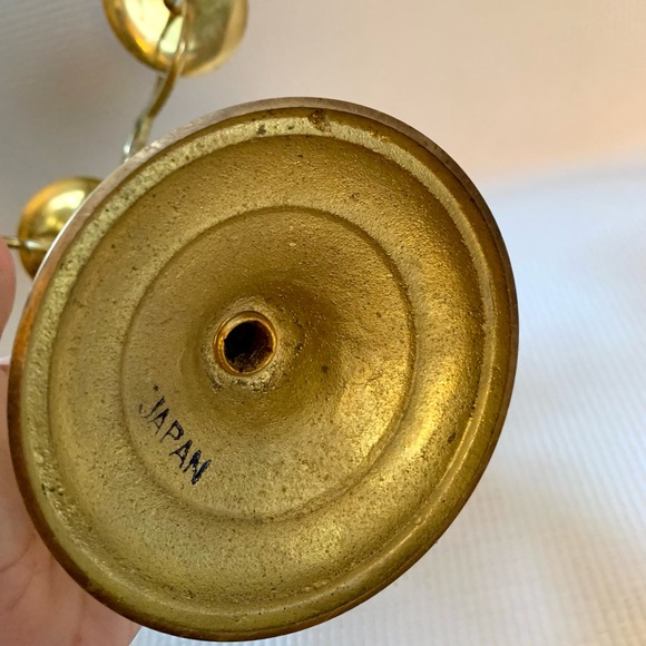 Vintage Shabby Chic Brass Candelabra 5 Arm Cottagecore - Picture 6 of 8